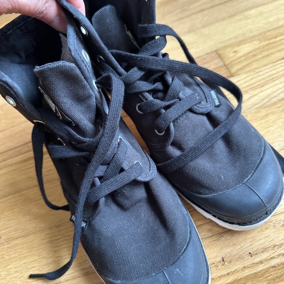 Palladium Black Canvas Boot Size 8.5 - Picture 2 of 7